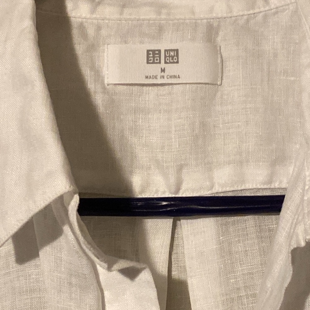 Uniqlo Premium Linen Long Sleeve Shirt NWT - Picture 4 of 7